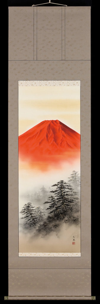 133川崎光春　赤富士　尺五立-